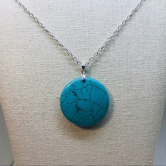 Brand New Round Turquoise Pendant - Picture 6 of 8
